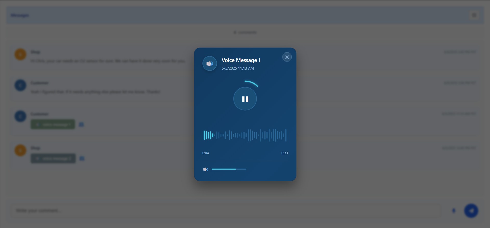 Voice Message Playback