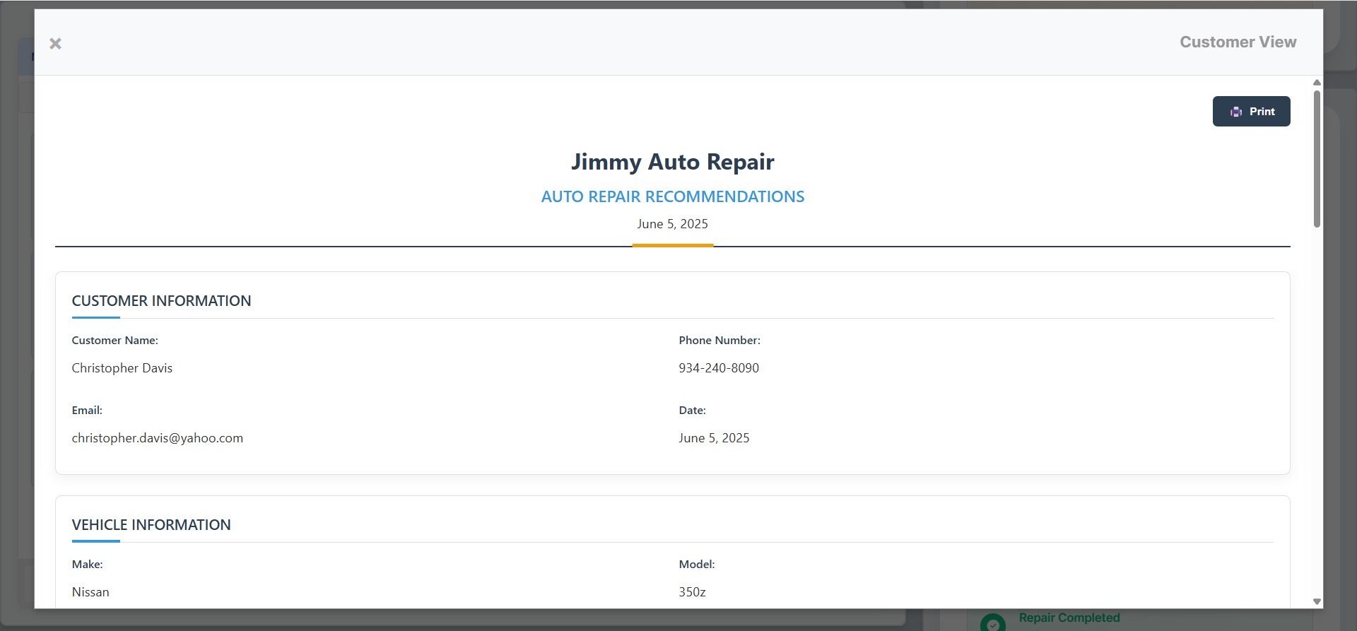 Customer-Facing Estimates