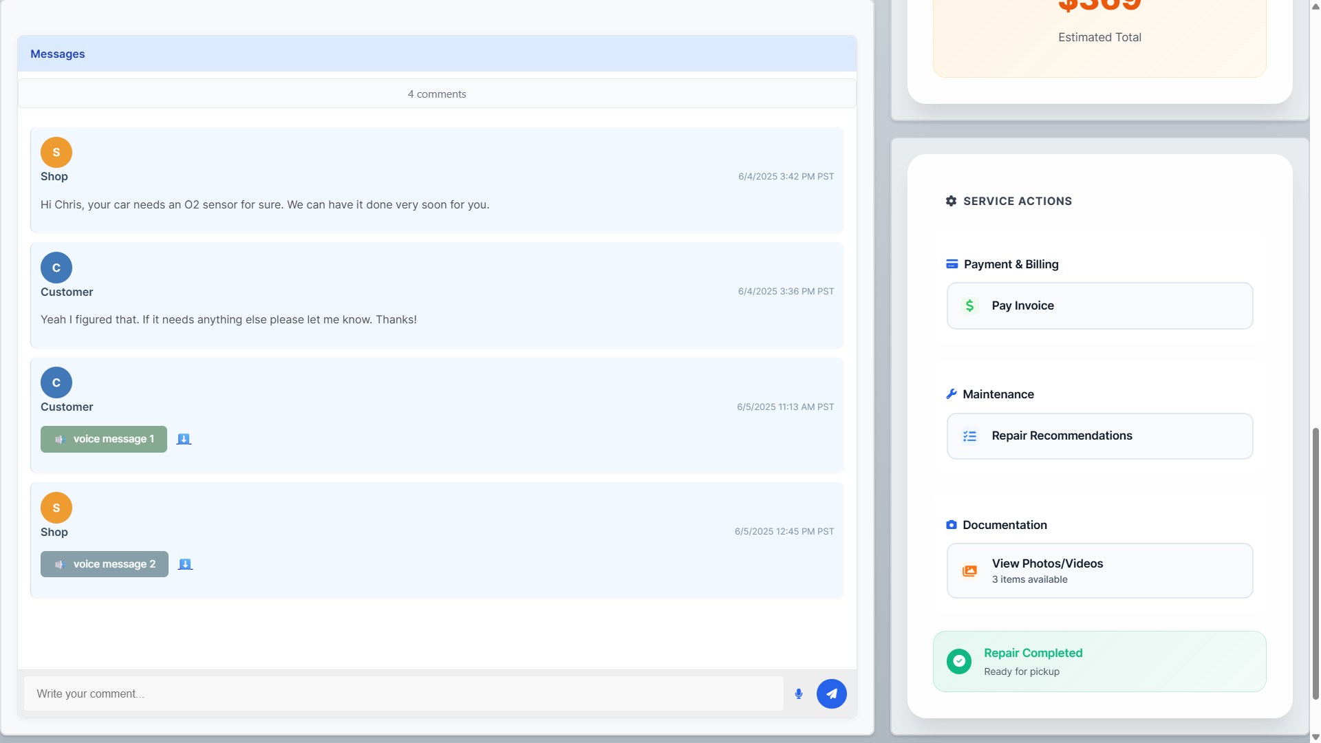 Complete Status Workflow