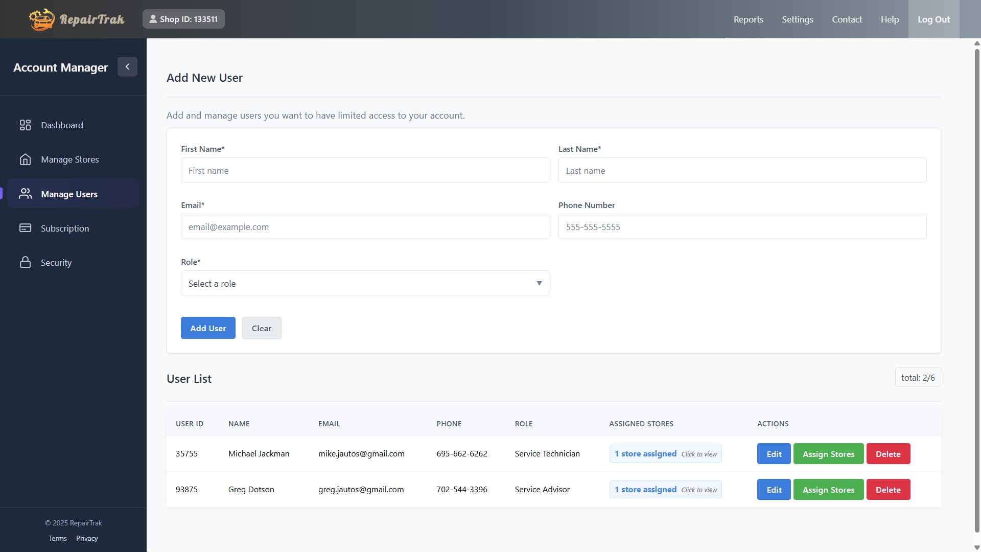 User Management System